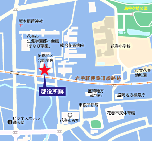 地図：郡役所跡